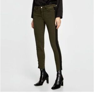 Frame Le High Military Green Skinny Jeans